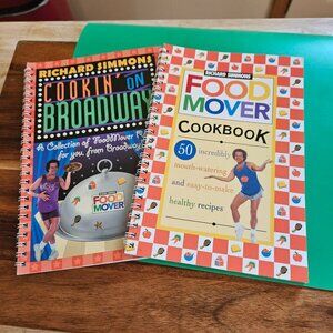 Richard Simmons food movers and cookin on Broadway binder cookbooks